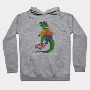 Skateboarder Crocodile Hoodie